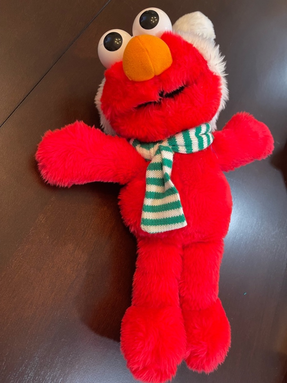 Sesame Street Red Elmo Plush vintage Christmas 1997